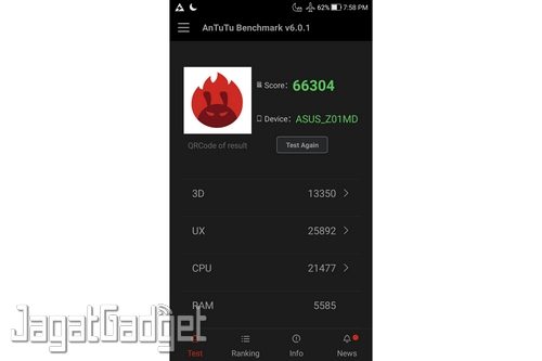 Review Smartphone ASUS Zenfone 4 Selfie Pro 6 AnTuTu SS