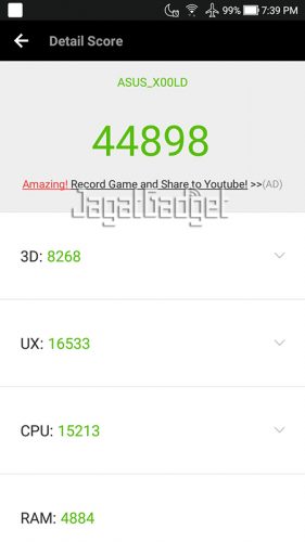 Review Smartphone Android: Asus Zenfone 4 Selfie 3 antutu 6.3.5