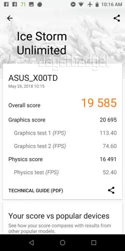Review ASUS Zenfone Max Pro M1 13 3DMark Icestorm Unlimited