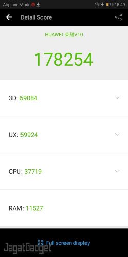 Review Smartphone Android: Honor View 10 3 antutu 6.3.5