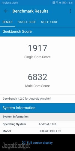 Review Smartphone Android: Honor View 10 10 geekbench 4