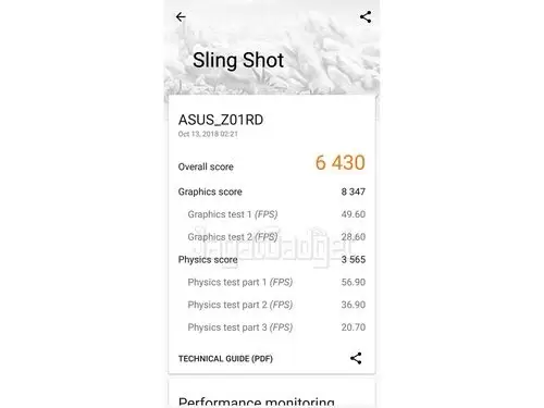 Screenshot 3DMark Sling Shot