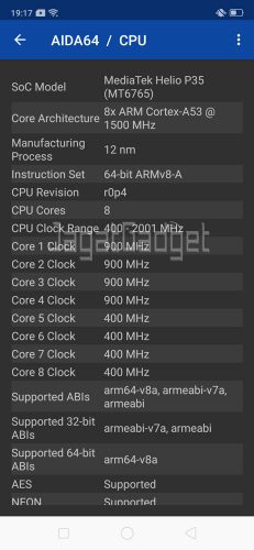 Aida CPU