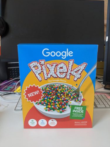 pixel 4 cereal box