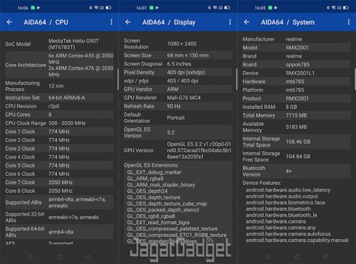 realme 6 aida64