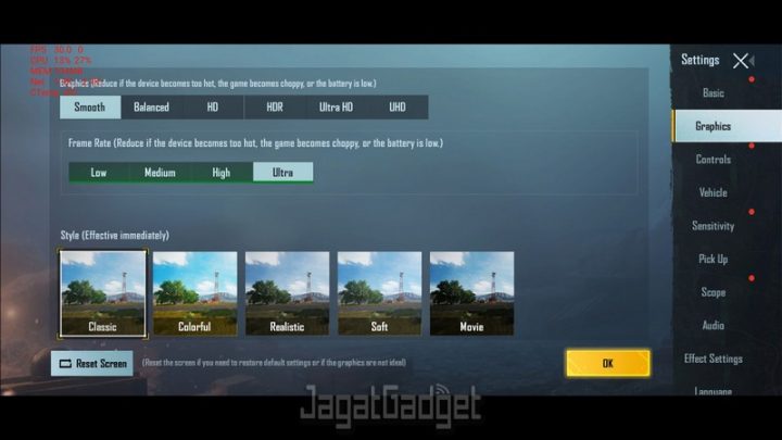 setting pubg 1