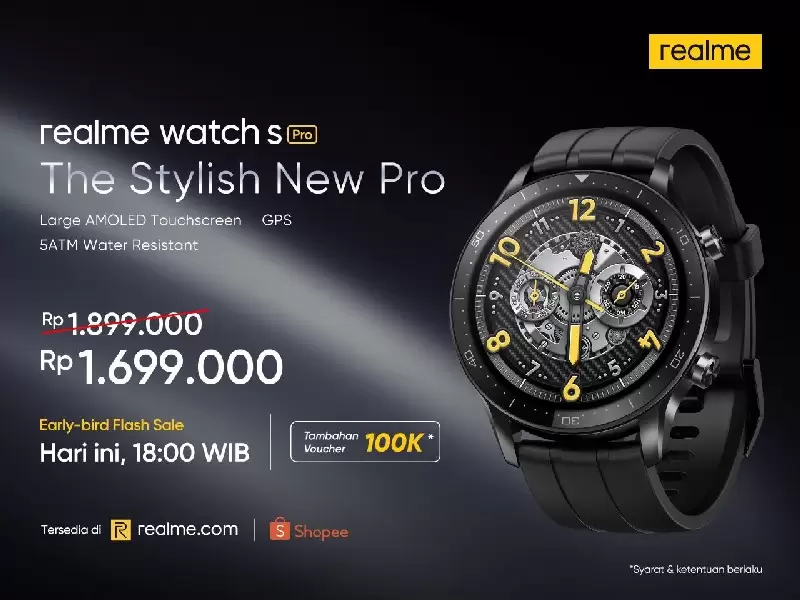 harga dan Spesifikasi realme Watch S Pro
