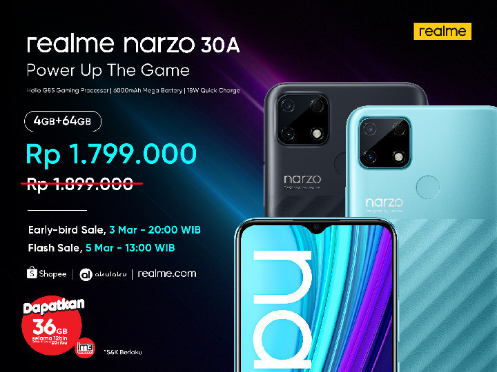 Usung Helio G85 dan Baterai 6000mAh, Ini Harga realme Narzo 30A 3 realme narzo 30A Price Announcement