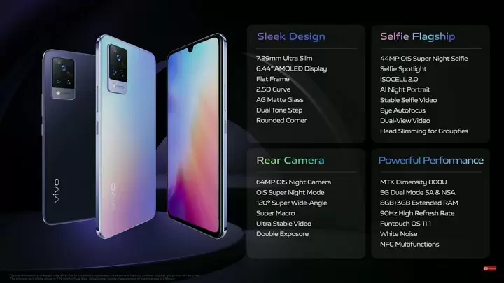 Resmi Hadir di Indonesia, Ini Harga dan Spesifikasi vivo V21 5G 5 spesifikasi lengkap vivo V21 5G