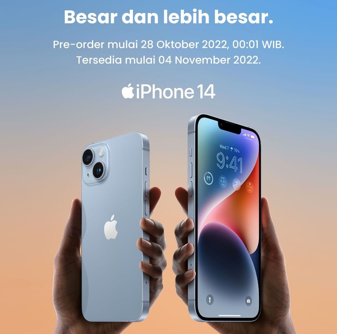 Pre-Order iPhone 14 di Indonesia Dibuka 28 Oktober, Ini Daftar Harganya