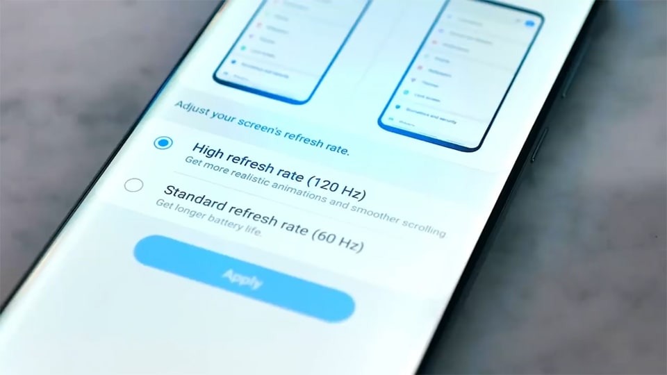 120Hz layar smartphone