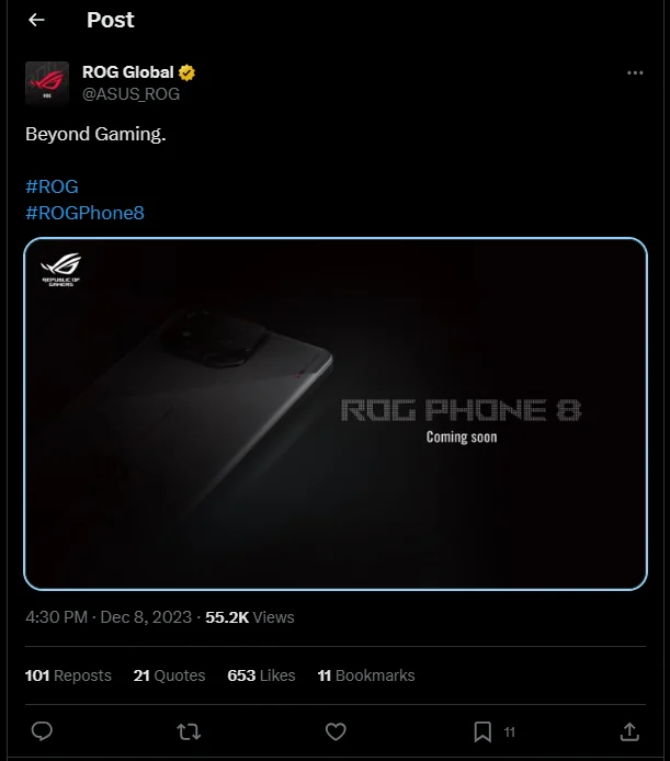 ASUS ROG Phone 8 Segera Hadir?