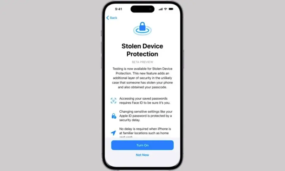Stolen Device Protection
