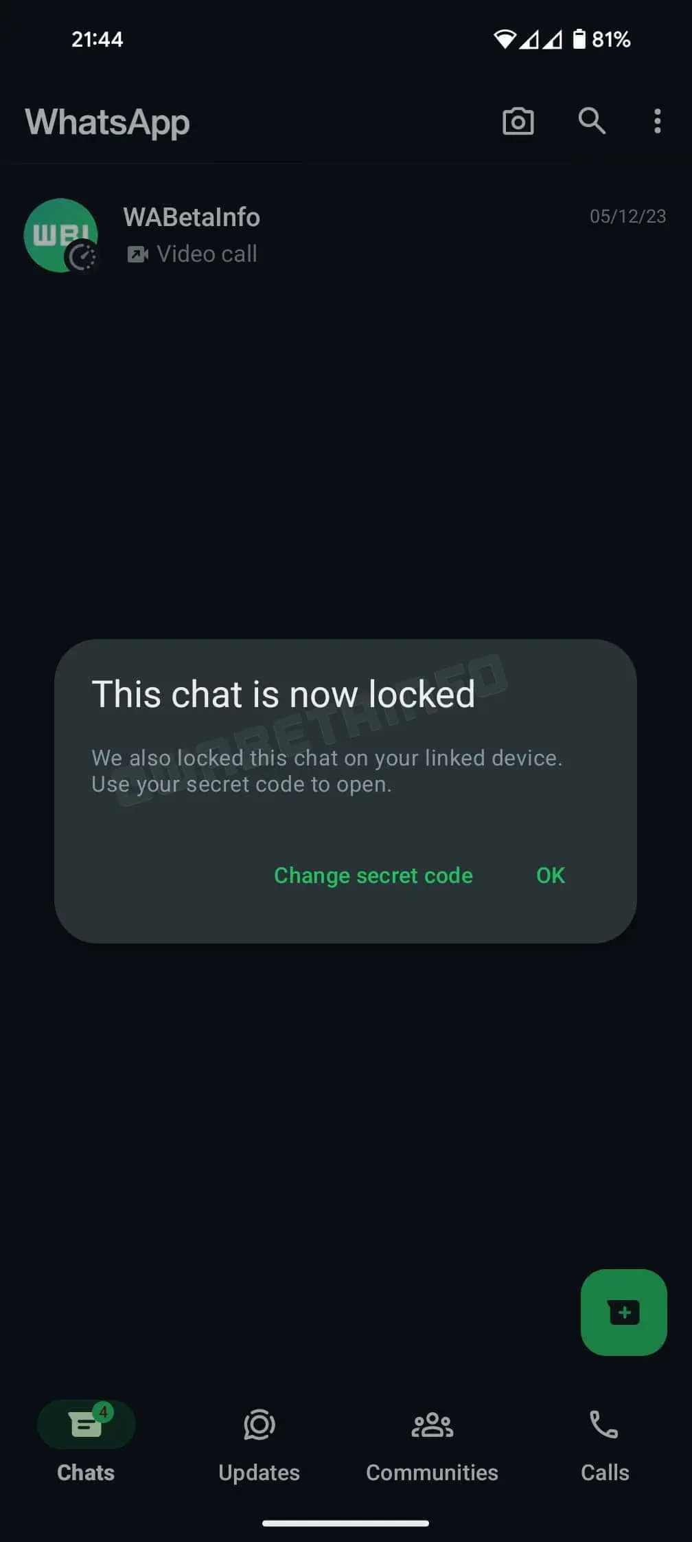 WA CHAT LOCK FEATURE LINKED DEVICES SUPPORT ANDROID