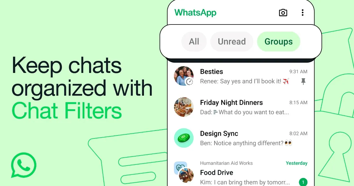 WhatsApp Perkenalkan Fitur Chat Filter