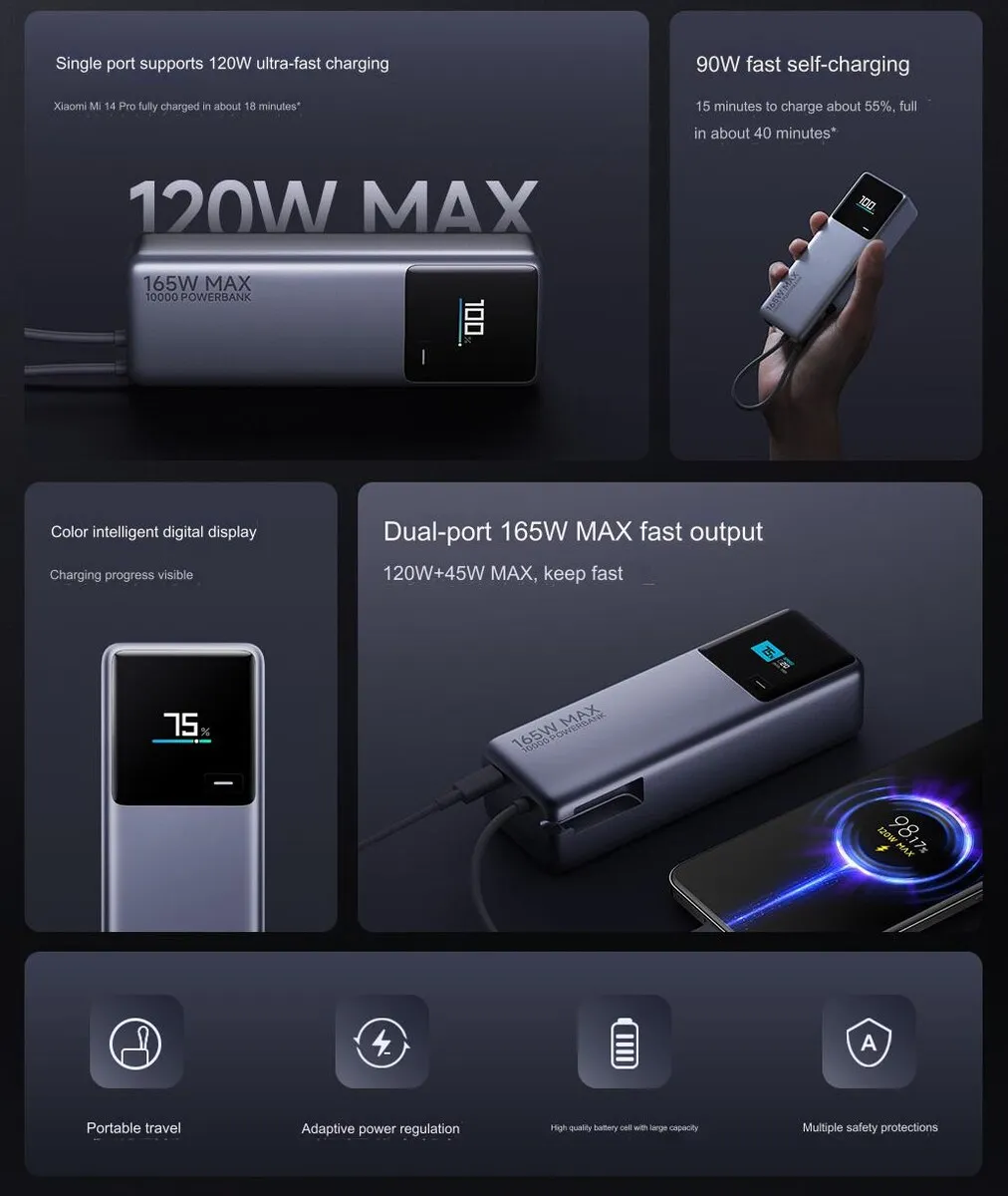 xiaomi power bank 165w