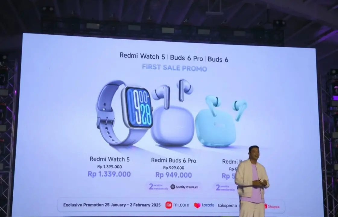 Redmi Buds 6, Redmi Buds 6 Pro, dan Redmi Watch 5 Turut Hadir di Indonesia