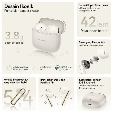 HUAWEI FreeBuds SE 3 Resmi Meluncur di Indonesia