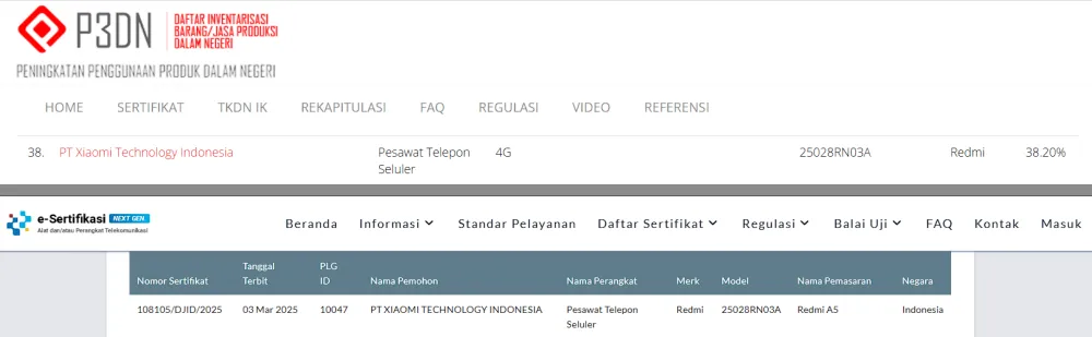 Redmi A5 Terdaftar di TKDN, Siap Meluncur di Indonesia 2 redmi a5 tkdn sdppi