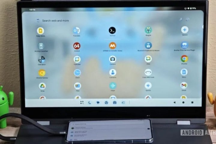 ANdroid 16 Dekstop Mode Apps Bar