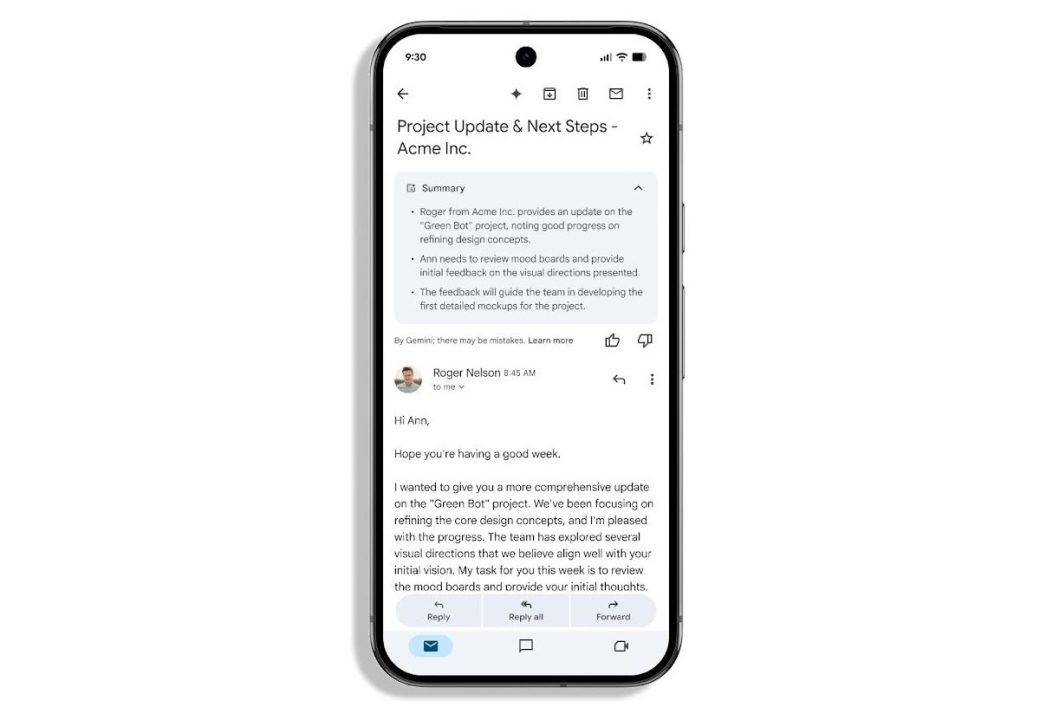 Gmail Kini Otomatis Bikin Ringkasan Pakai AI Gemini