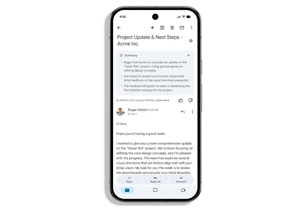 Fitur Ringkasan Gmail Otomatis