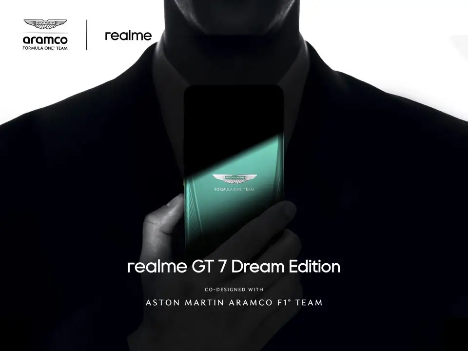 realme Resmi Gaet Aston Martin F1, Siap Luncurkan GT 7 Dream Edition