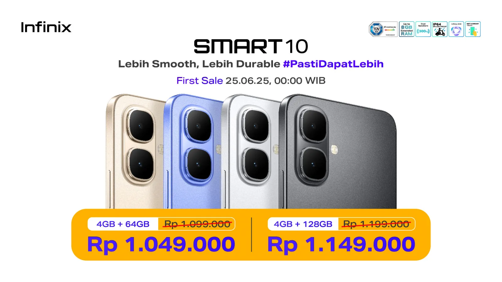 Infinix Smart 10 Series Rilis di Indonesia, Harga Sejutaan!