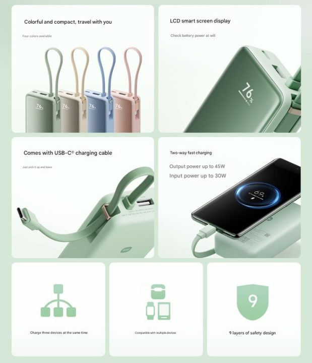 Xiaomi Rilis Power Bank Terbaru: 10 Ribu mAh, Kabel Bawaan, Layar, dan Fast Charging 45W 2 Xiaomi powerbank 10000 45W