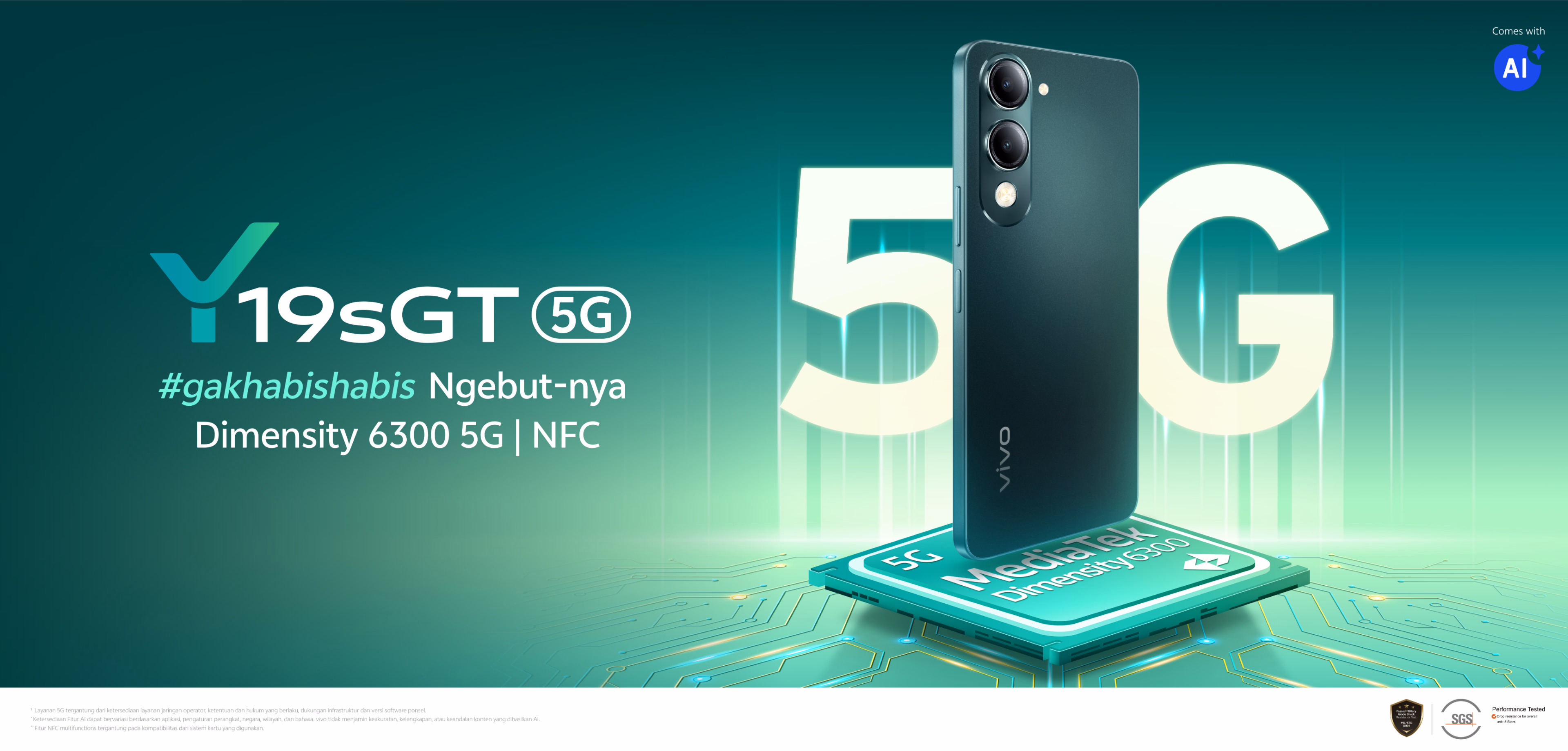 vivo Y19sGT 5G Hadir di Indonesia, Smartphone 5G Murah, Bodi Tangguh