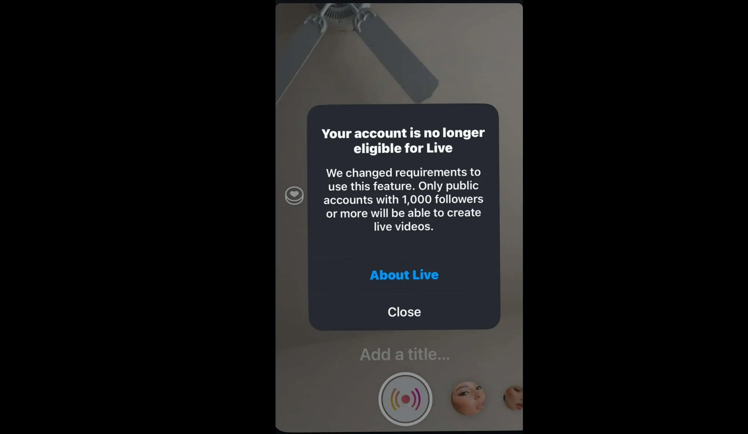 Instagram Live Minimal 1000 Followers