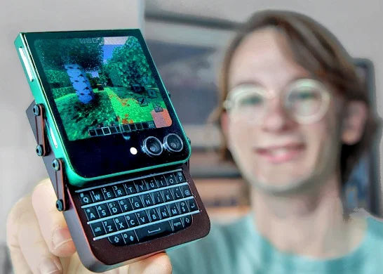 YouTuber Ini Ubah Samsung Galaxy Z Flip 5 Jadi Ponsel Geser Dengan Keyboard BlackBerry