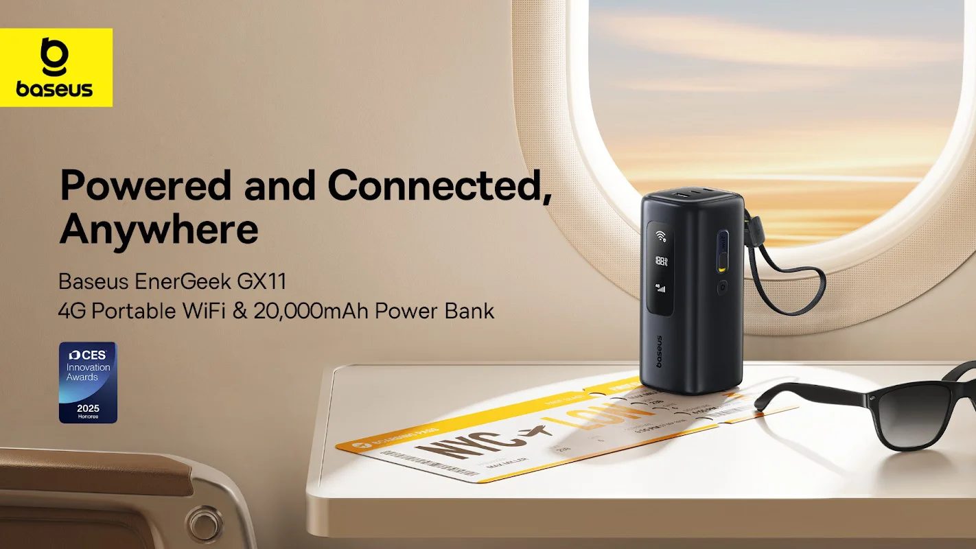 Baseus EnerGeek GX11: Kombinasi Powerbank 20.000mAh dan MiFi 4G