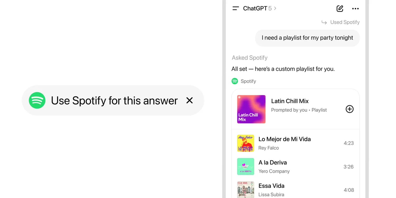ChatGPT Hadirkan Integrasi dengan Spotify, Canva, Figma, dll.