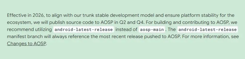 Google Umumkan Update Source Code AOSP Jadi 2x Setahun 2 AOSP 2x update