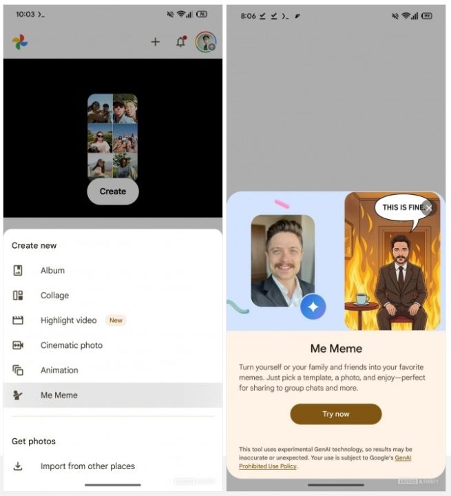 Google Photos Me Meme