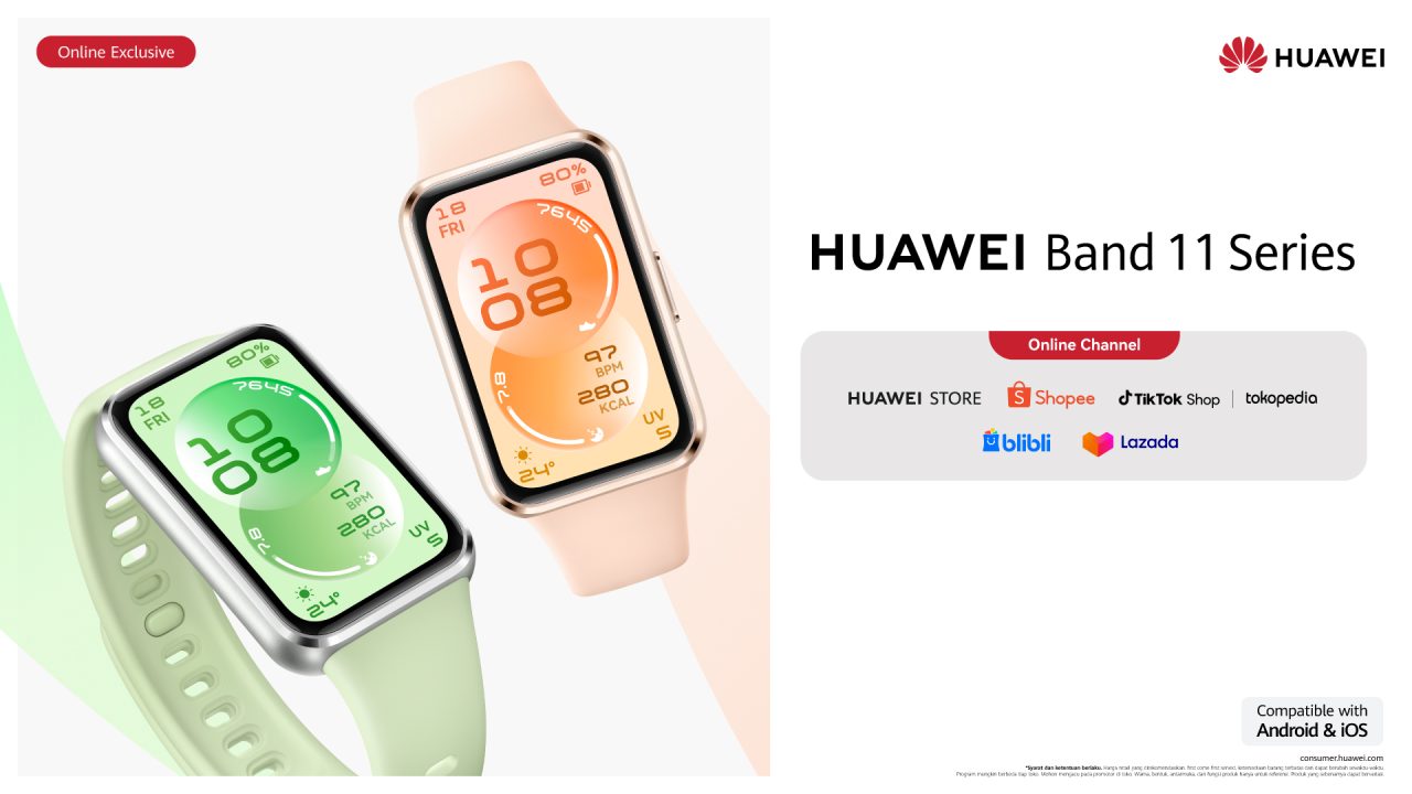 Huawei Band 11 Series Resmi Hadir di Indonesia, Ini Peningkatannya!