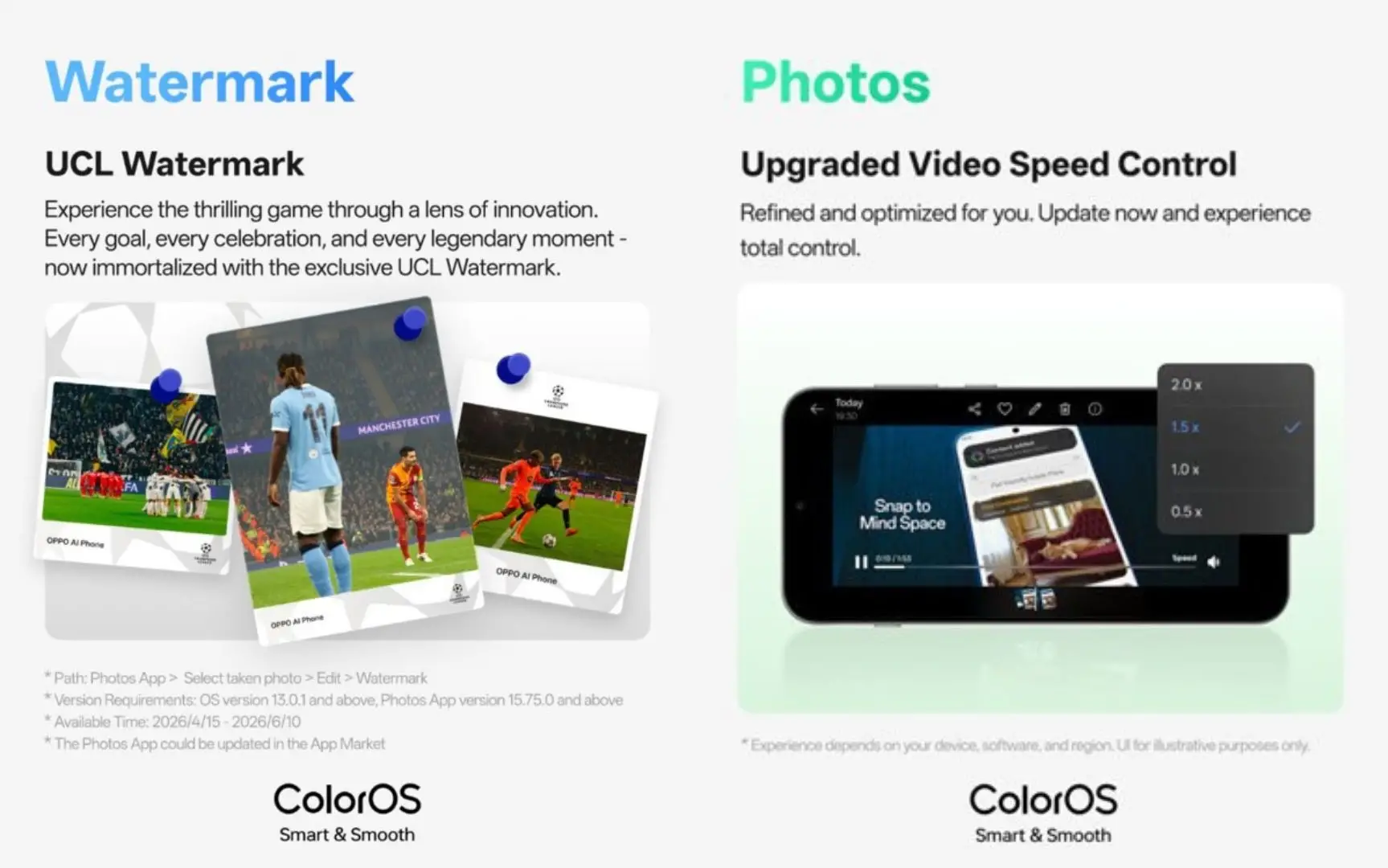 OPPO Rilis Update ColorOS 16 April dengan Fitur Watermark UEFA Champions League