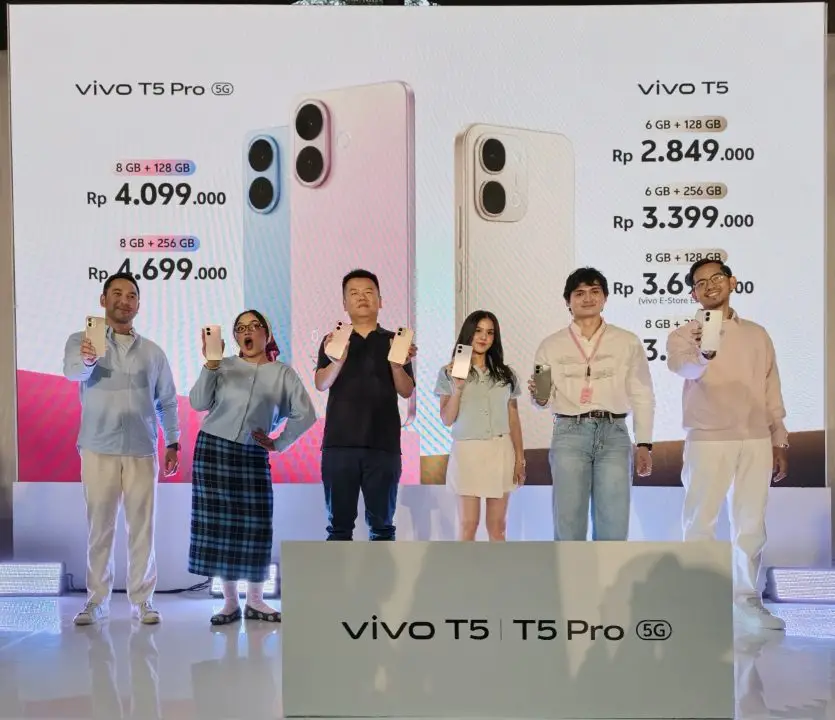 vivo T5 Turut Dirilis: Baterai BlueVolt 7200 mAh, Snapdragon 6s Series, dan Bodi Tahan Air