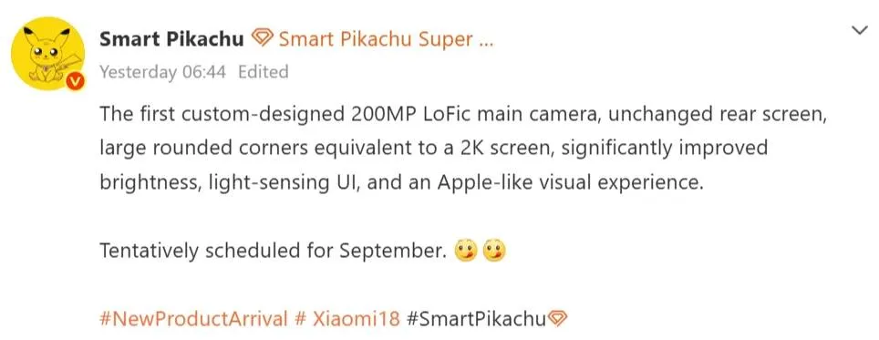 Xiaomi 18 Pro Series bocoran
