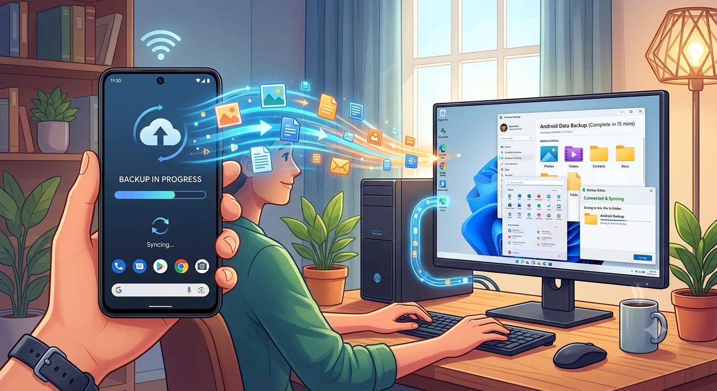 Google Siapkan Backup Otomatis Android ke PC Windows 2 Transfer File Android ke PC Windows