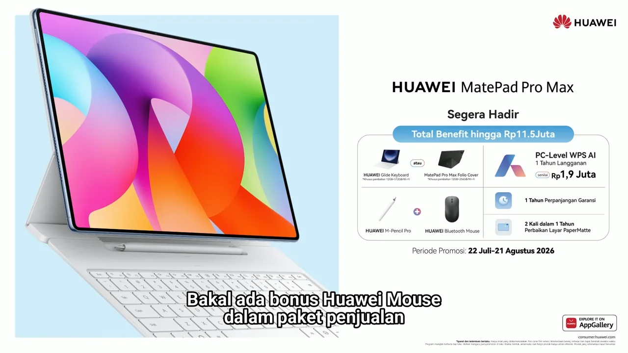 HUAWEI Matepad Pro Max: Tablet HUAWEI Tertipis, Tercanggih dan Terbaik Tahun 2026! 5 HUAWEI Matepad Pro Max 6